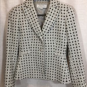 Tahari ASL black/white fully lined blazer size 2P